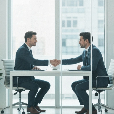 Professional legal consultation in a modern office