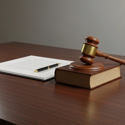 Professional legal consultation with documents on a desk